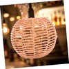 CAXUSD Floor Lamp Rattan Shade Plastic Wicker Ceiling Light Retro