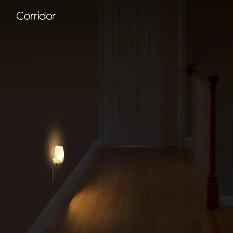 Emotionlite 4PCS Warm LED Night Lights Plug-In Dusk to Dawn