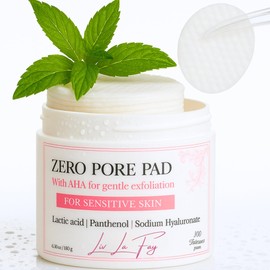 Liv La Fay AHA Face Pads Glycolic + Lactic Acid 100 Cleansing Pads for Face with Niacinamide & Panthenol | Exfoliator for Acne Prone Skin | Refines Pores & Smooths Skin | Zero Pore Pads| Blackheads