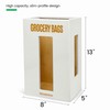 Libreshine Extra Large White Bamboo Grocery Bag Holder for Plastic