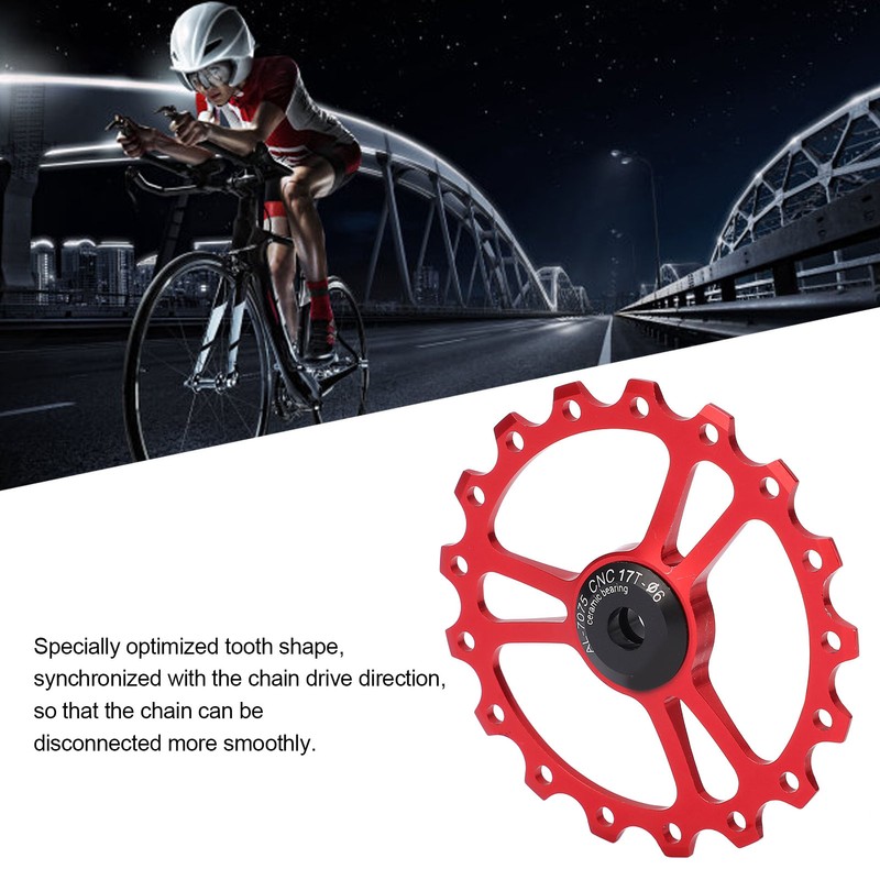 MEIJUN 17T Ceramic Rear Derailleur Guide Wheel Aluminum Alloy Rear