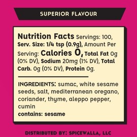 Spicewalla Zaatar Spice | Non-GMO, No MSG, Gluten Free | Middle Eastern Zatar, Zahtar Spice