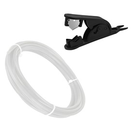 HAFRILY PTFE Hose 3 m with Cutter 4 mm x 2.5 mm PTFE Tube for Bambu Lab A1/A1 mini/P1P/P1S/X1C/K1/Ender 3 Printer Extruder Consumable Accessories (White)