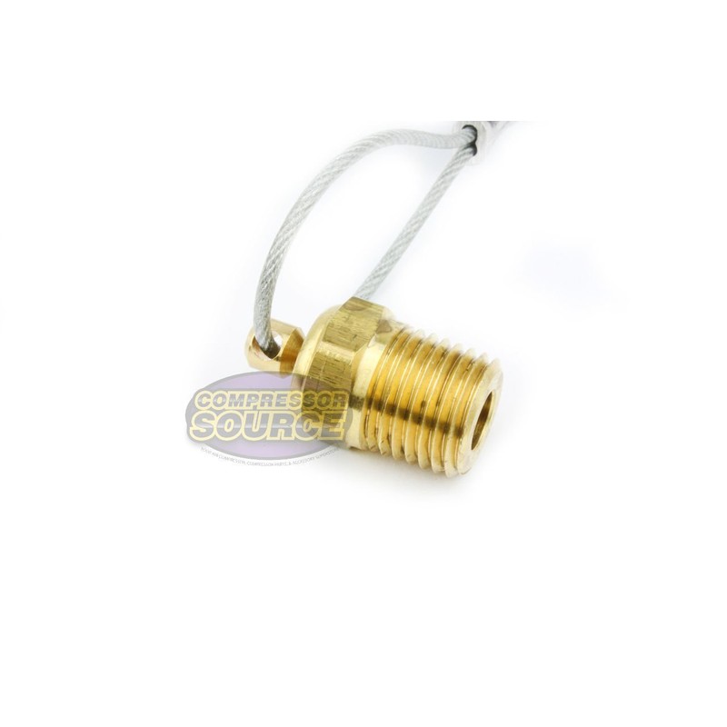 1/4" Air Compressor Valve Tank Moisture Pull Drain W/ 60"
