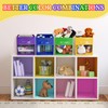Marsui 12 Pcs Collapsible Cube Storage Bin with Window Daycare