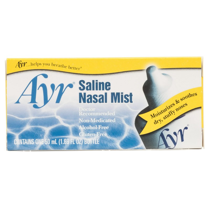 Ayr Saline Nasal Mist, 1.69-ounce Spray Bottles (Pack of 3)