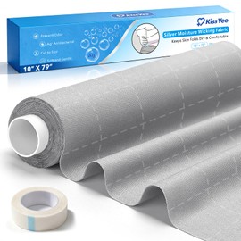 Silver-Infused Fabric Roll for Skin Fold Protection, 10" × 79" Moisture Wicking, Cut to Fit, Soft & Breathable, Non-Adherent Wound Dressing, Ideal for Wound Care and Skin Fold Care
