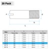 M METERXITY 20-Pack M6 x 25mm Slotted Cylindrical Pin Dowel,