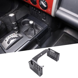 Shifter Storage Box Compatible with Toyot@ FJ Cruiser 2007-2021, Gear Shift Console Side Tray Storage Organizer, Auto Interior Storage Accessories (with American Flag and Stars Pattern)