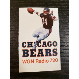 1985 Chicago Bears Football Pocket Schedule WGN/ Walter Payton, Superbowl Year