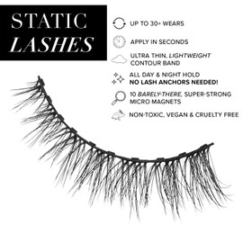 STATIC NAILS Magnetic Eye Lash Who Is She Black Flirty