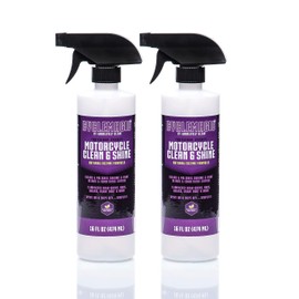CycleMagic Motorcycle Clean and Shine Motorcycle Cleaner & Conditioner, Chrome Cleaner, Leather Cleaner, Paint | Eliminates Grime, Brake Cleaner, Dirt & Debris | (16oz Spray Bottle 2pack (Save 25%))