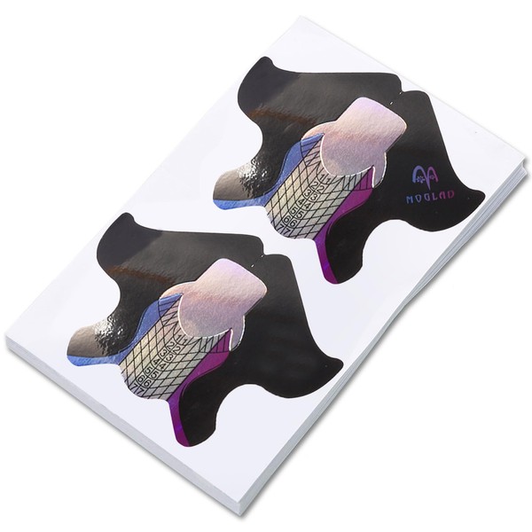 100pcs Nail Forms, Reusable Sticky Nail Extension Forms for Builder