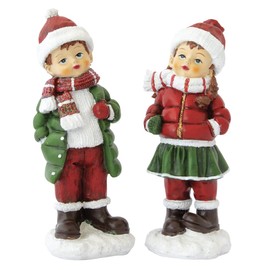 Les enfants Figurine 8 x 7 x 20.5 cm Polyresin Christmas Figurines