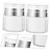 Ipetboom 2pcs Airless Pump Vacuum Cream Jars Press Pump Containers