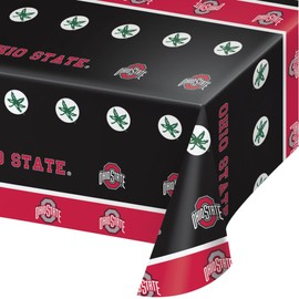 Trendware Ohio State University Plastic Tablecloths, 3 ct
