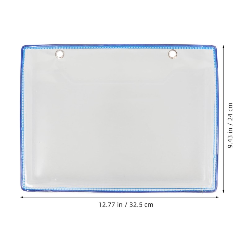Operitacx A4 Wall-Hanging Document Bag, Transparent Storage Bag for Files,