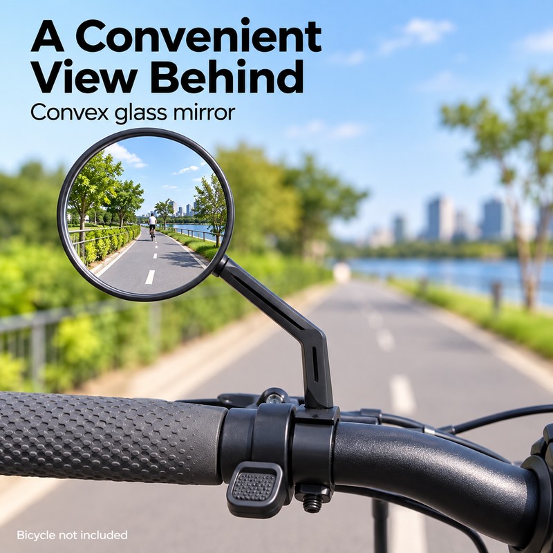 Bike Rearview Mirrors, Set of 2 – 360° Adjustable Convex