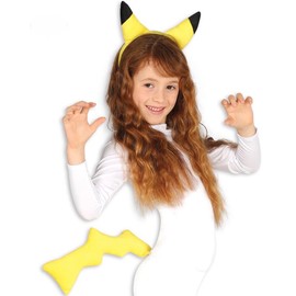 shoperama Anime Mythical Creatures Yellow Costume Accessory Headband with Ears and Tail