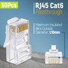 GTZ Conectores Pass Through RJ45 Cat6 - Paquete de 50