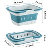 ANNIYA Foldable Plastic Shower Caddy Basket 2 Pcs, Portable and
