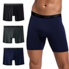 OEIOEI Mens Underwear Boxer Briefs Soft Breathable Gray Modal Trunk
