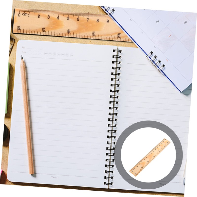 BESPORTBLE 20pcs Wooden Straight Edges Rulers for Boy Girl Durable