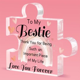 ORIGACH Bestie Gifts for Women Friendship, Acrylic Plaque Birthday Presents for Female Friends-Sister Birthday Gifts
