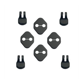 MEKOMEKO WRT-MXB Honda WR-V WRV DG5 Type Striker Cover Door Lock Cover and Door Stopper Cover for 1 Car Set, 8 Pieces, Dust and Dirt, Rust Prevention, PP Resin, March 2024 - Present [Black]