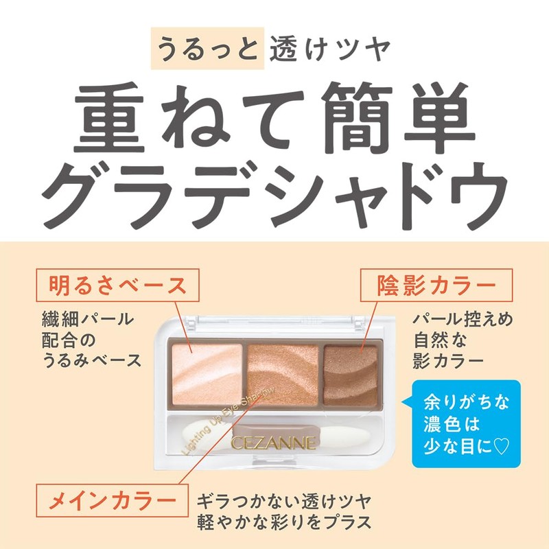 Cezanne Lighting Up Eye Shadow 02 Petal Pink, 0.06 oz