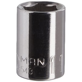 CRAFTSMAN Shallow Socket, Metric, 3/8-Inch Drive, 11mm, 6-Point (CMMT43543)