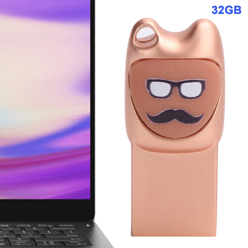 U Disk Cartoon Moustache Pattern USB Flash Drive Computer Data