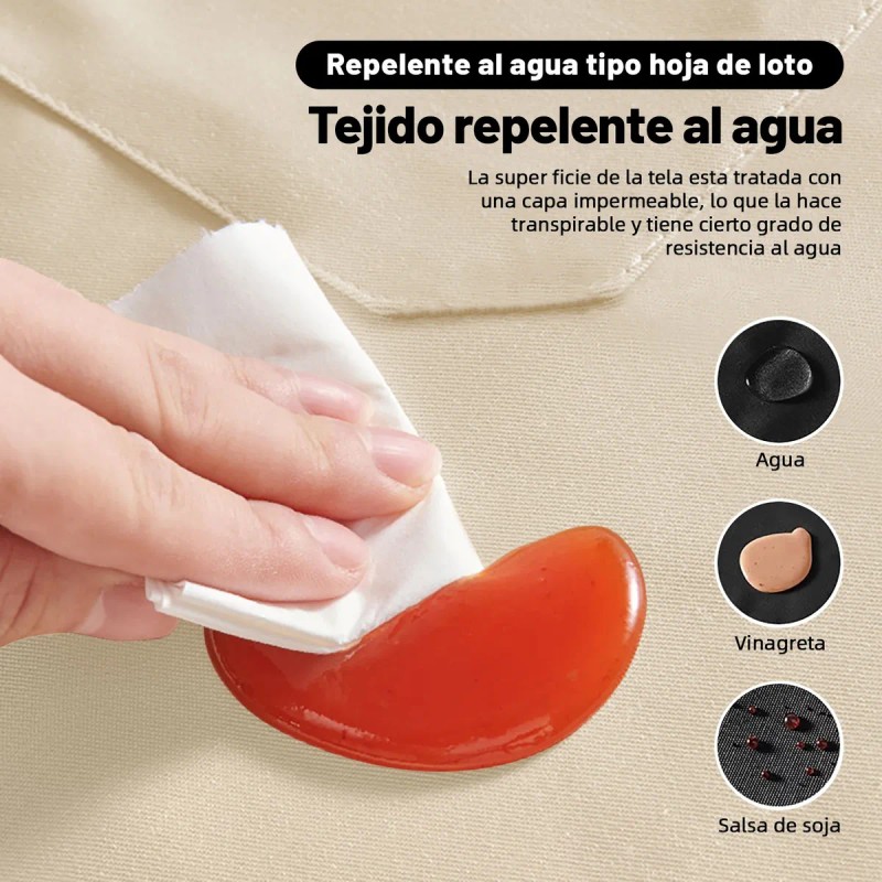 2pcs Delantal Cocina Chef Delantal Multiusos Ajustable