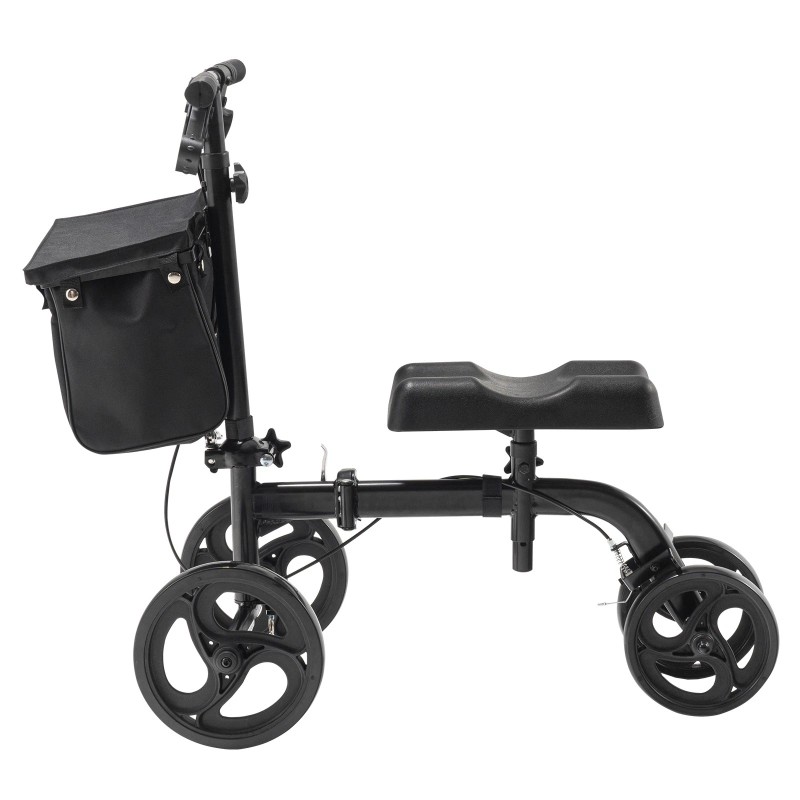 Knee Scooter Carbon Steel Folding Knee Walker Recovery Scooter 300LB