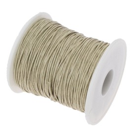 My-Bead Wax Cord Cotton Cord Waxed 90 m x 1 mm Beige Skin-Coloured Jewellery Crafts Macrame Bead Cord Knot Craft Bracelets Chains DIY
