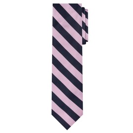 Jacob Alexander Stripe Woven Men's Reg College Bar Stripe Tie - Purple Pink Navy