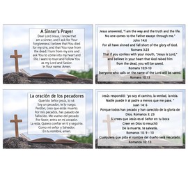200-Pack Spanish Gospel Bilingual Prayer Cards Bible Flash Cards (100 English & 100 Spanish) 2x3 Inches Biblical Scripture Cards Double-Sided Design with Sacred Scriptures & Devotional Messages
