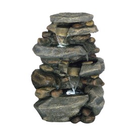 Go Yard Stone Waterfall Fountain with LED Lights