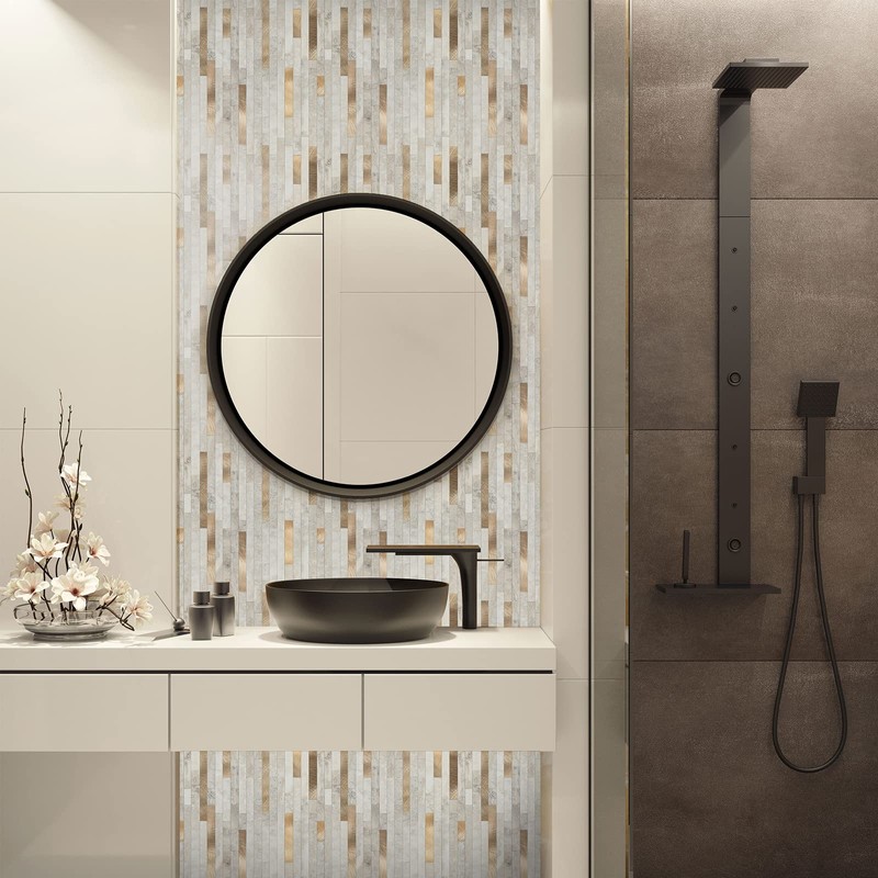 KASARO 6-Sheet Peel and Stick Backsplash Tiles for Kitchen, Marble