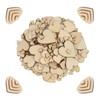 Pack of 400 Unfinished Blank Wooden Heart Shaped Slices Discs DIY Craft Pieces for Wedding Ornaments Christmas Party Embellishment (4 Sizes)