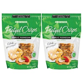 Snack Factory Pretzel Crisps, Garlic Parmesan, 7.2 Ounce (2 pack)