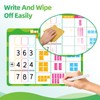 10 PCS Place Value Chart Dry Erase Flash Cards, Addition