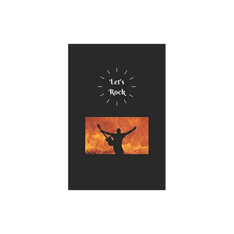 Let's Rock: Blank Wide Ruled Lined Journal (6x9", 110 pages),