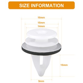 URAQT Auto Body Fastener, 50pcs Universal Car Rivet Clip Kit, White Auto Bumper Fasteners Rivet Interior Trim Panel Retainers, Compatible with Car Boots, Interior Doors or Trim Panels