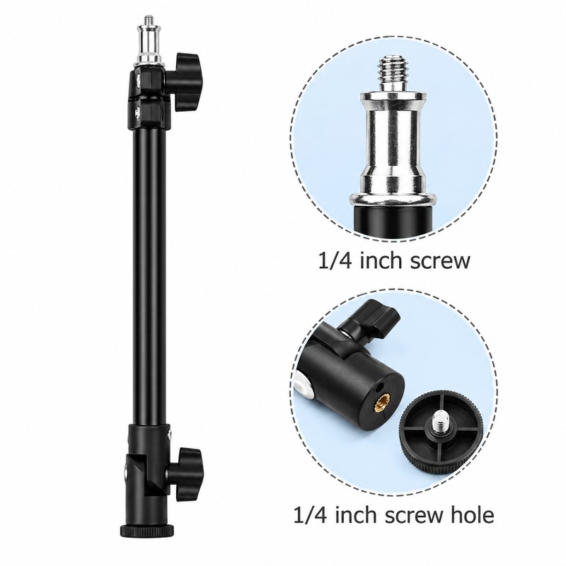 Adjustable C Clamp Extension Rod for Photography – 28–46 cm