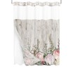 Tititex No Hooks Snap in Liner Pink Roses with Rustic