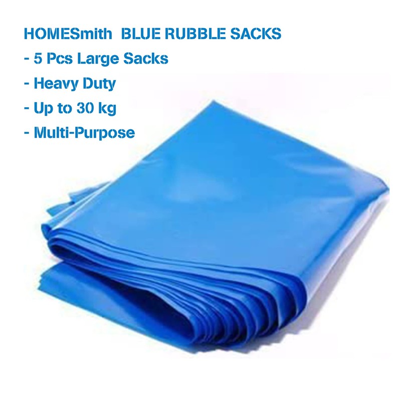 HOMESmith HSBB-005 Heavy Duty Extra Strong Rubble Sacks BB2154221, Blue