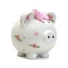 Child to Cherish Ceramic Piggy Bank for Girls, Posies and