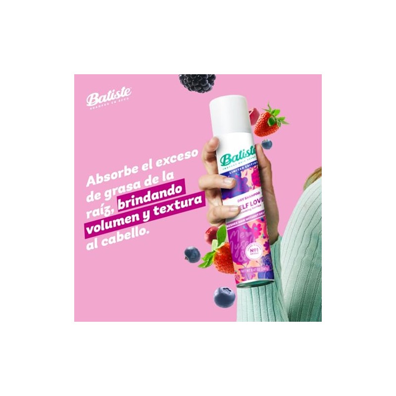 Batiste Shampoo en Seco Self Love con Frutos Rojos 200