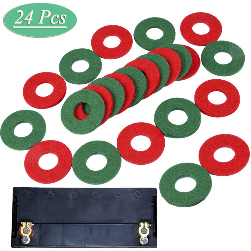 Febrytold 24 Pcs Battery Terminal Anti Corrosion Washers, 12 Pcs